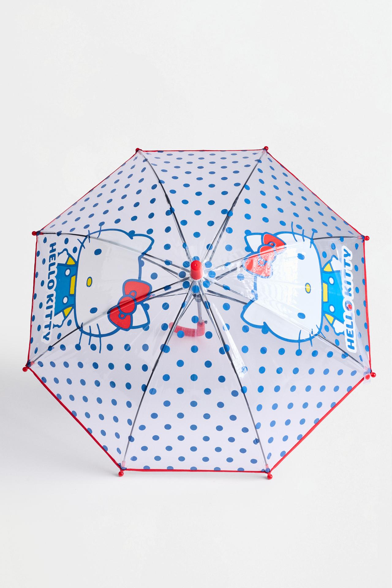 Transparent Hello Kitty ©SANRIO umbrella — RED/NAVY