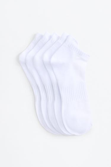 Sports ankle socks (5-pack) — WHITE 1