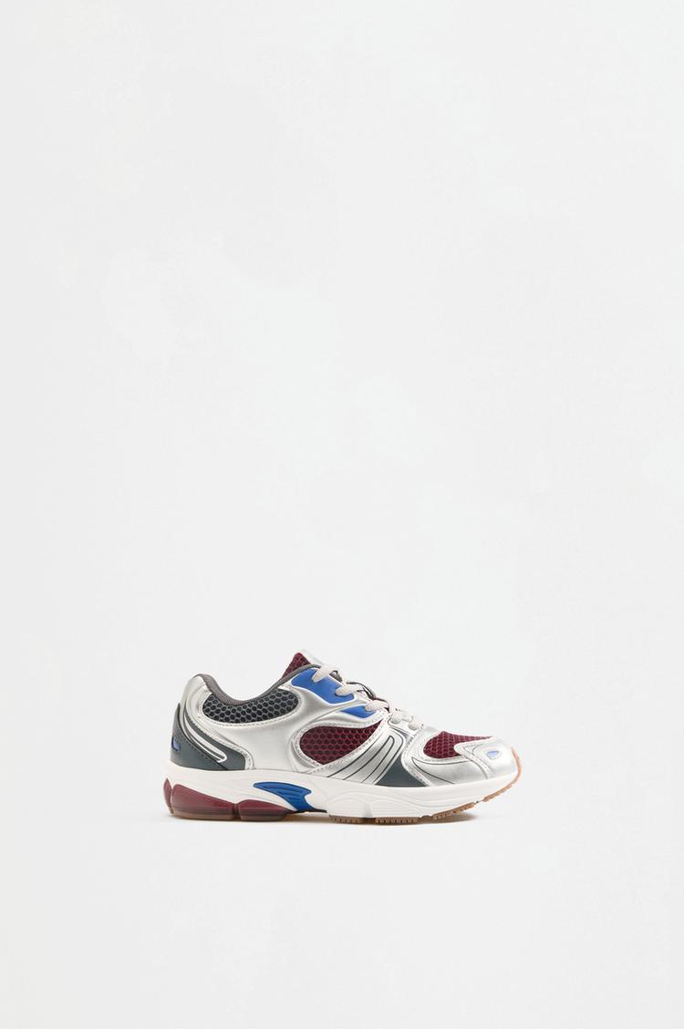 Metallic sneakers metallic — BURGUNDY