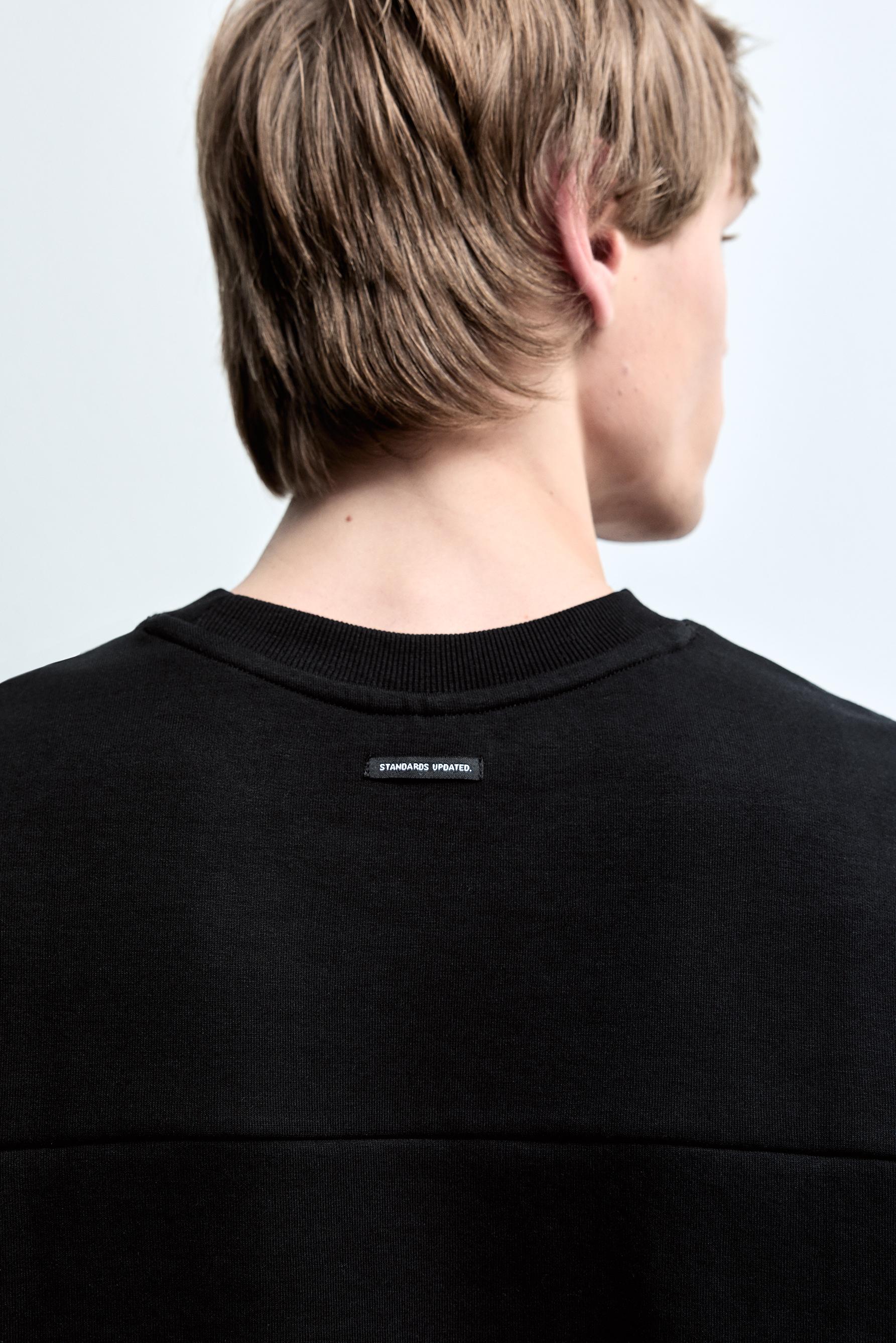 Heavy interlock T-shirt — BLACK