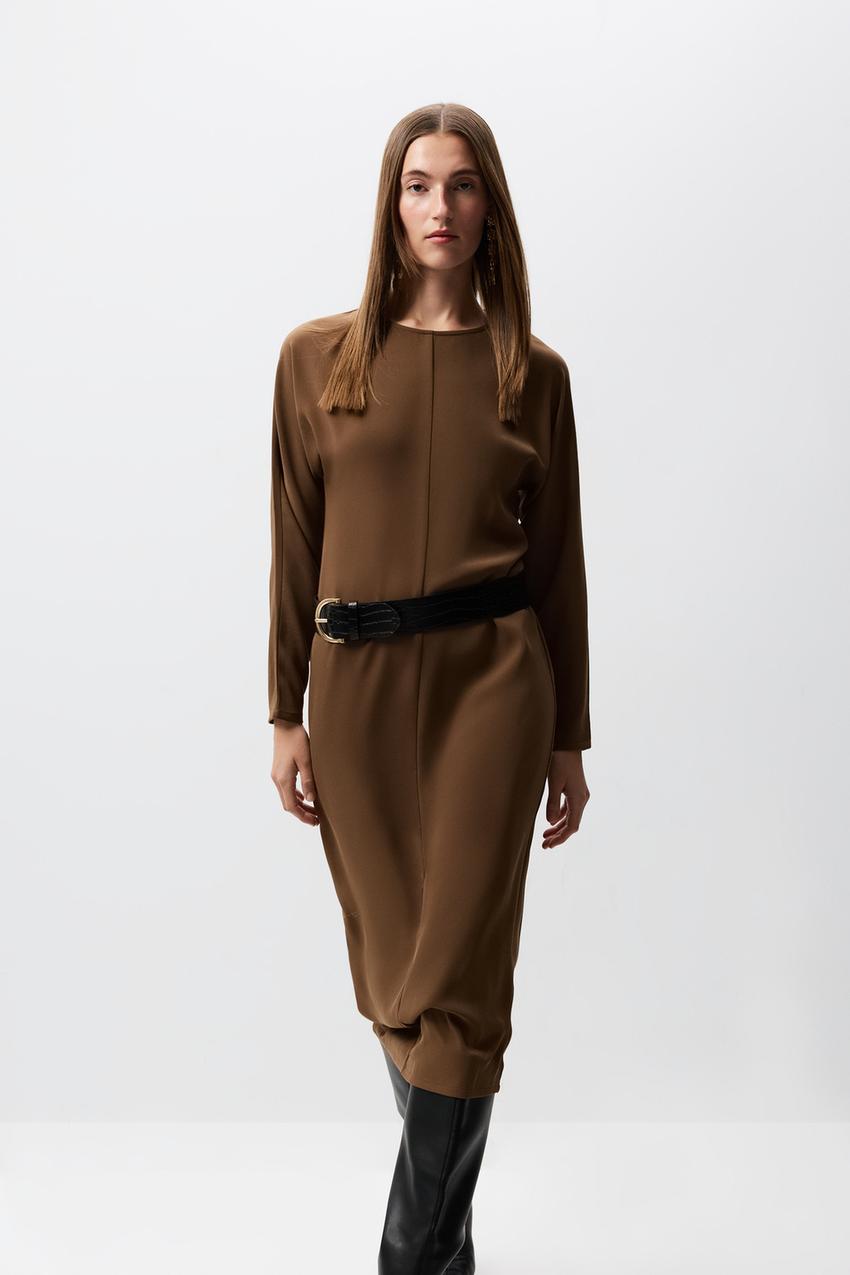brown batwing dress Bella Batwing Sleeve Abaya Maxi Dress