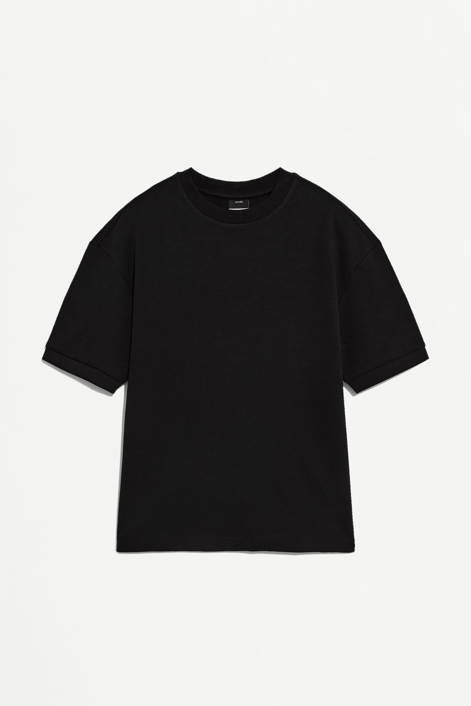 Heavy interlock T-shirt — BLACK