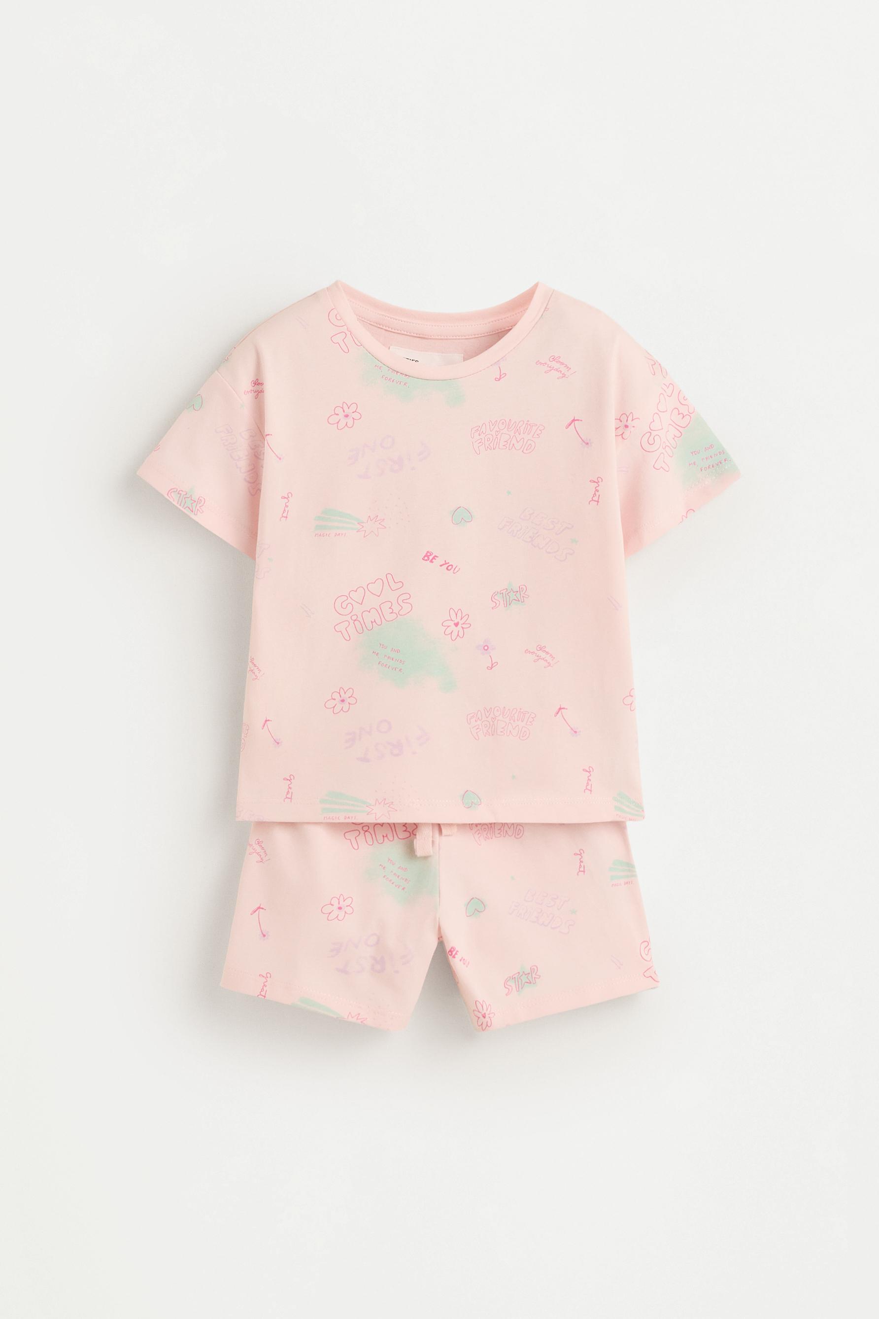 Short printed pyjamas — PASTEL PINK