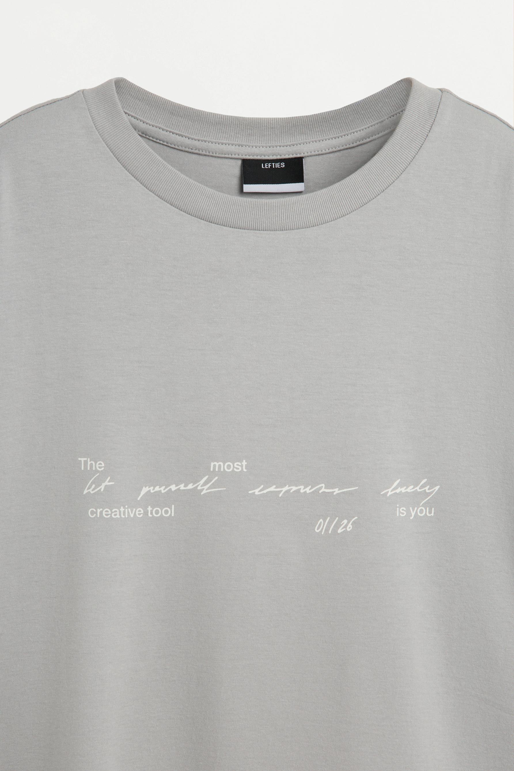 Printed T-shirt — STEEL
