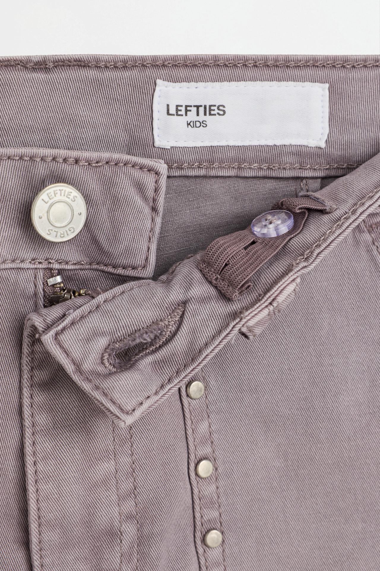 Straight twill trousers — TAUPE GREY