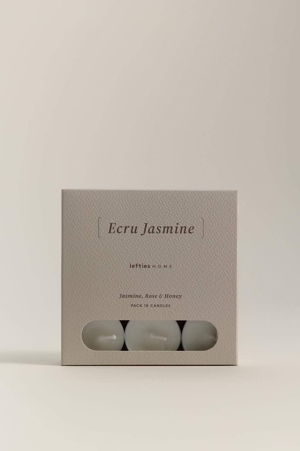 Paquet 18 espelmes petites aromàtiques Ecru Jasmine