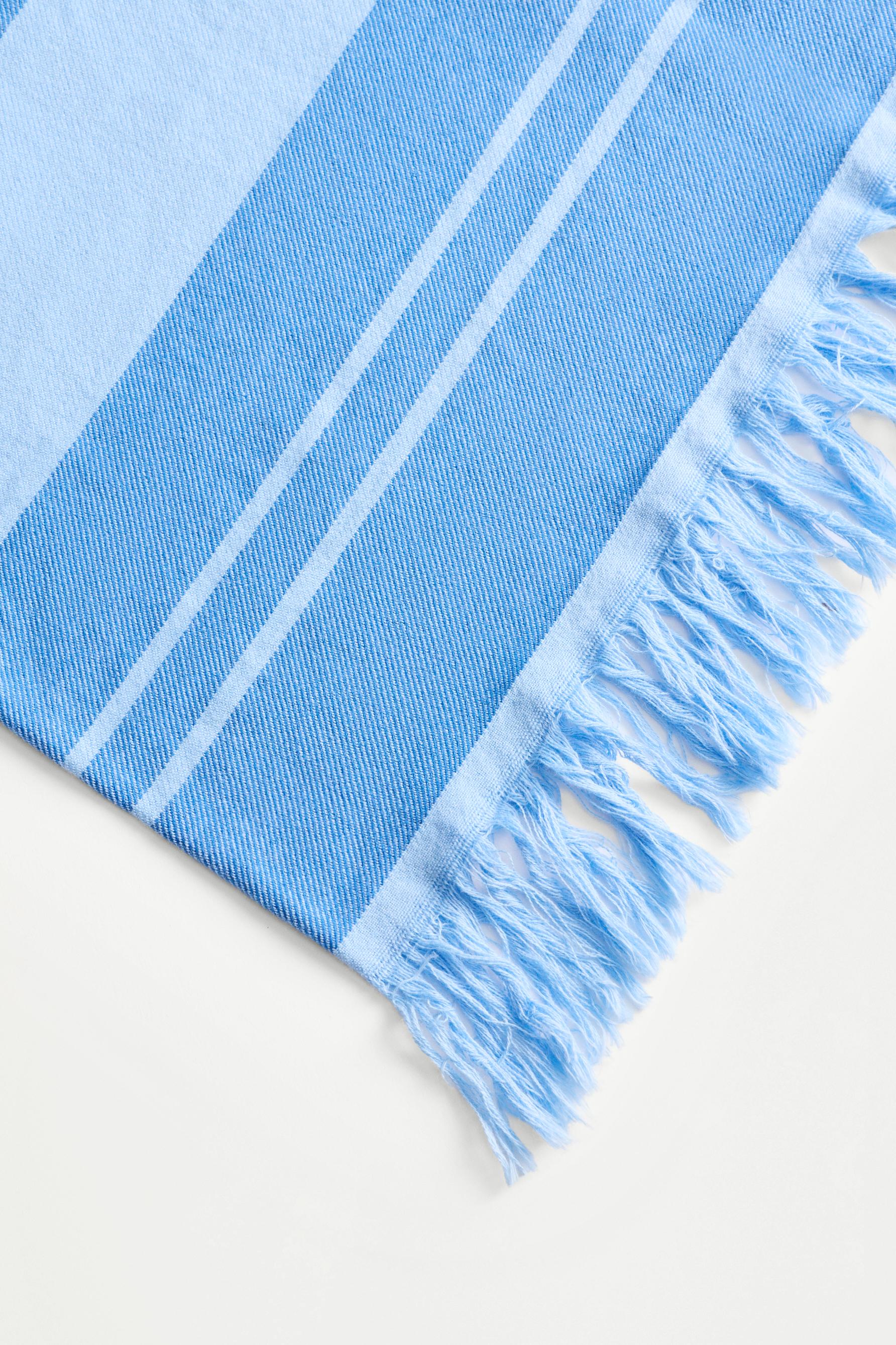 Striped XL pareo — BLUE
