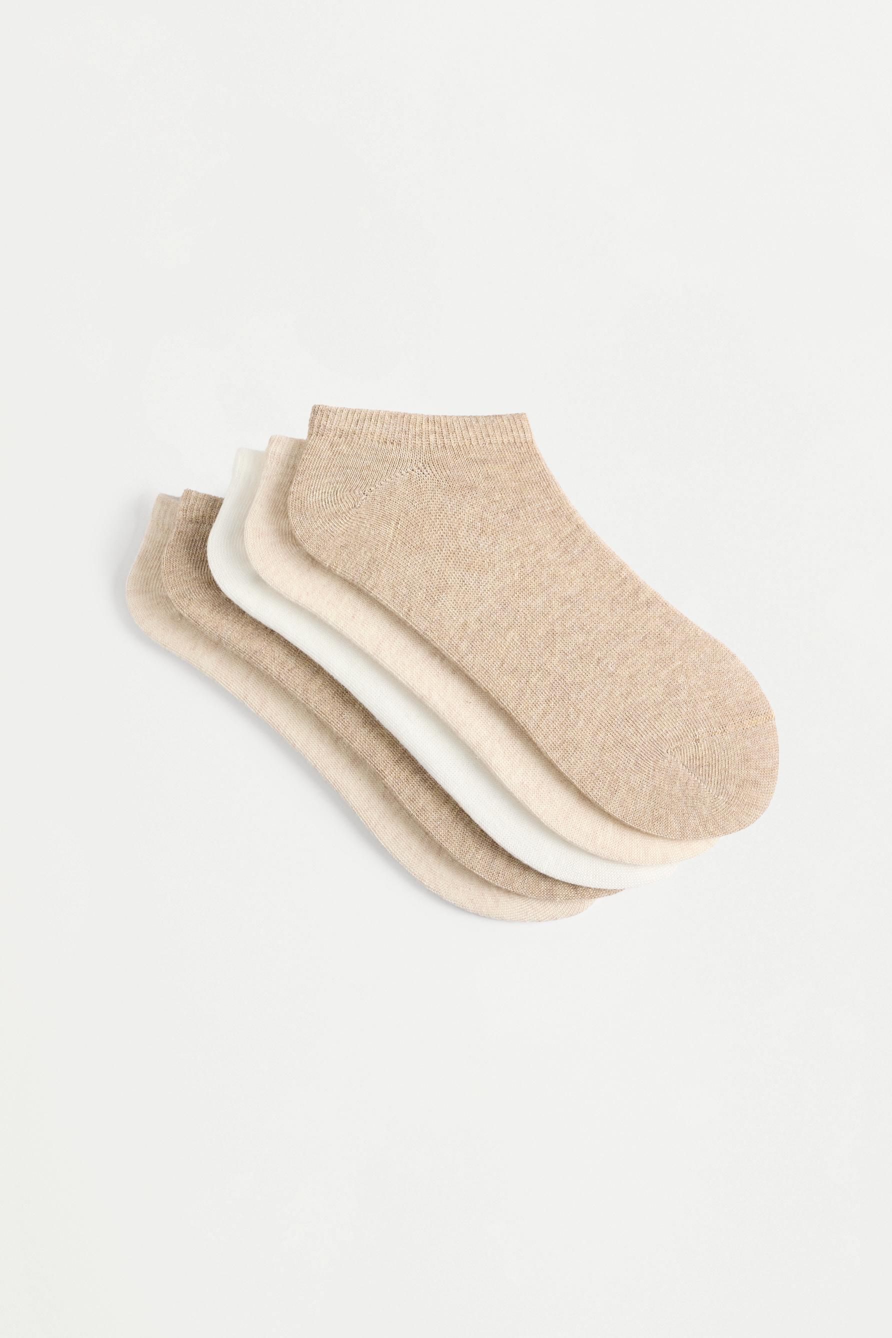 No-show socks (Pack 5) — ECRU