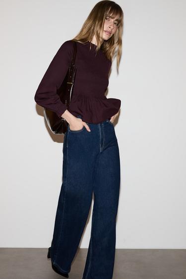 Smocked blouse — AUBERGINE 5