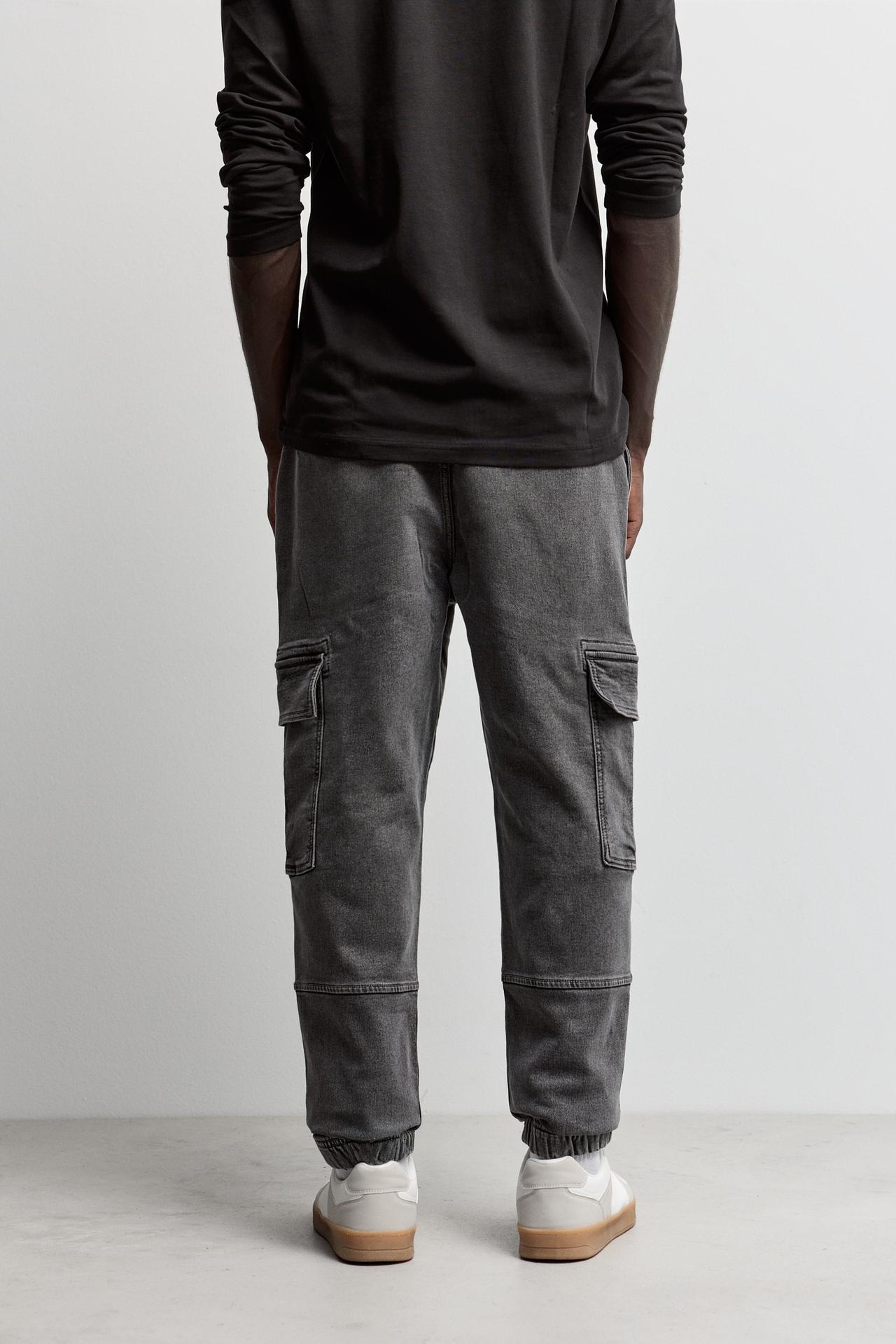 Cargo jogger jeans — PALE GREY