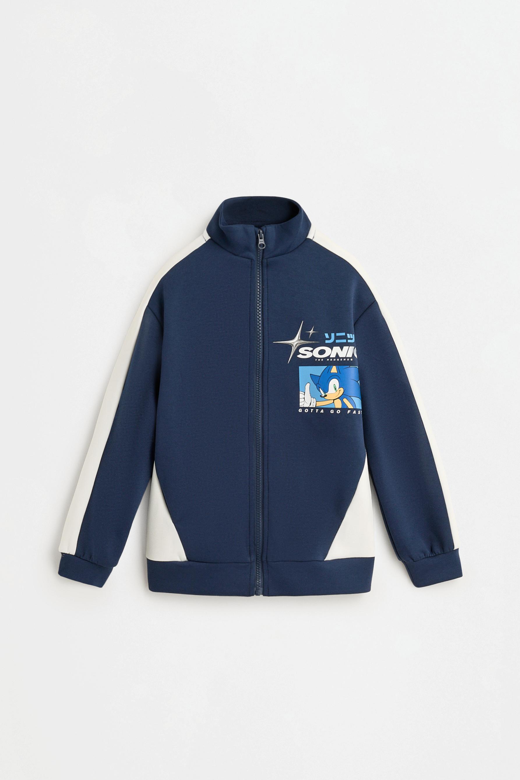 SONIC™ | SEGA interlock zip-up sweatshirt — NAVY