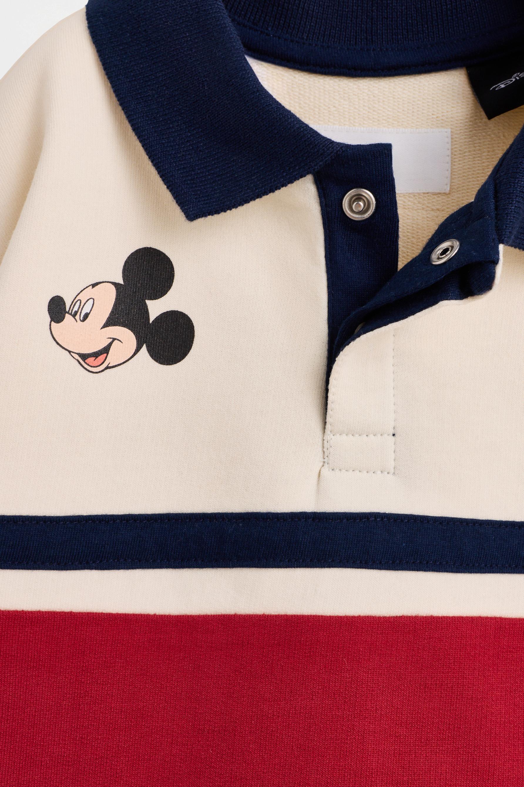 Mickey Mouse ©Disney polo and plush joggers co-ord — ECRU