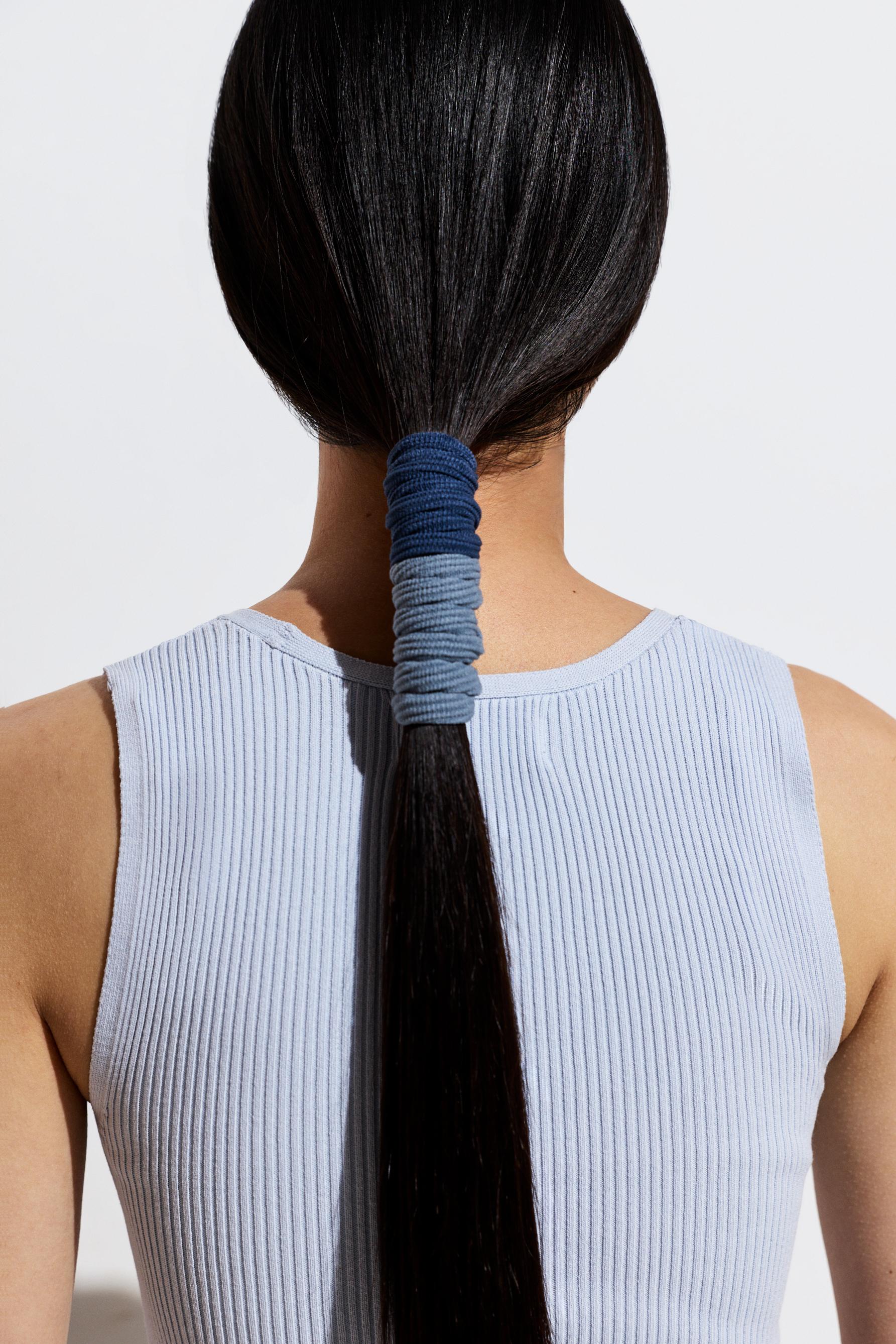 Ribbed Hair Ties (12-Pack) — BURGUNDY