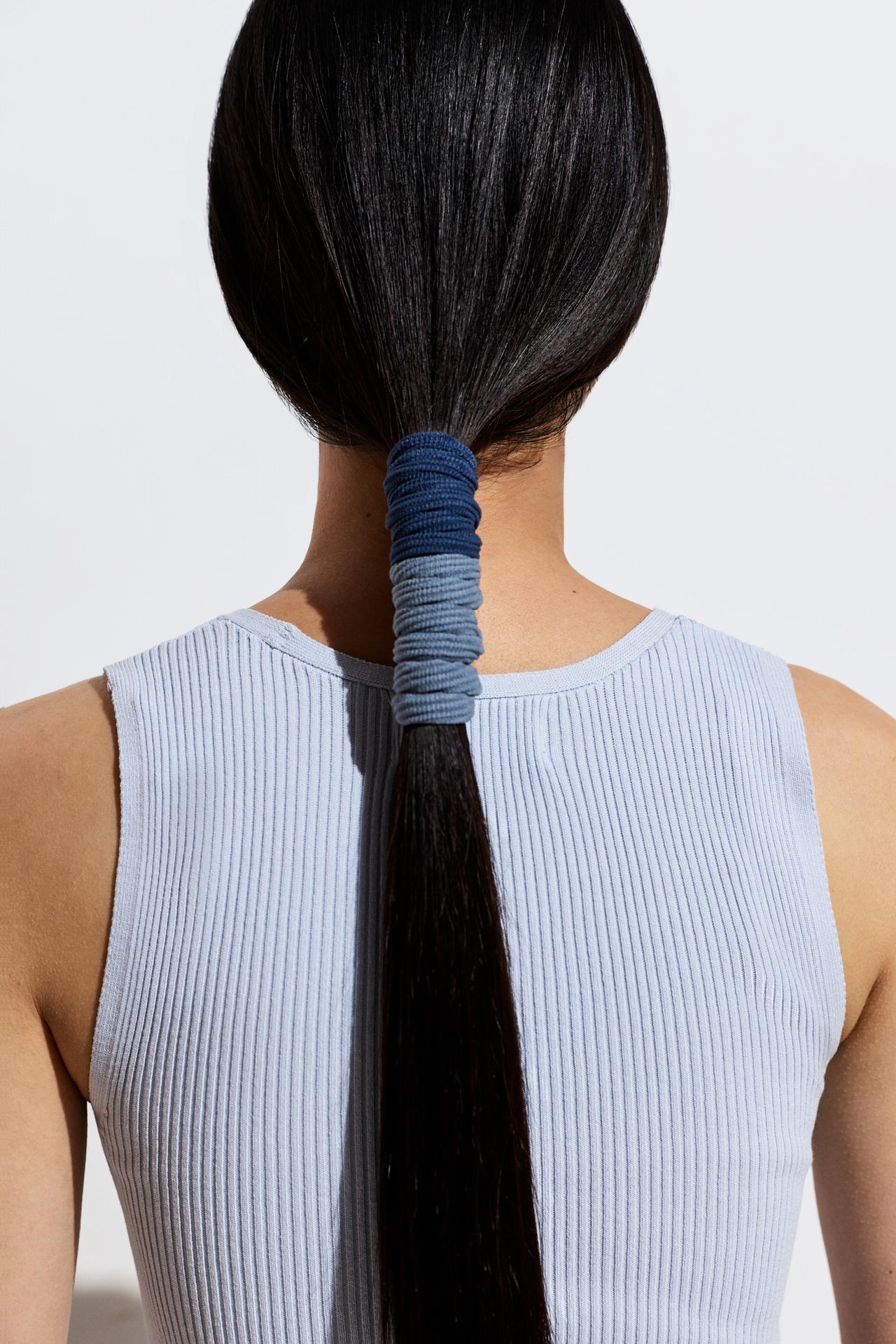 Ribbed Hair Ties (12-Pack) — BURGUNDY