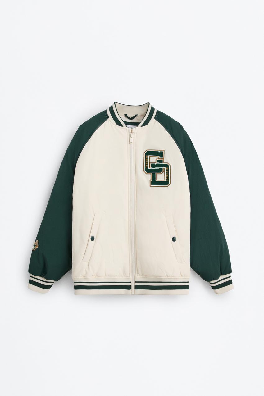 Quilted bomber jacket with patches Jackets Coats CLOTHING - Main Image