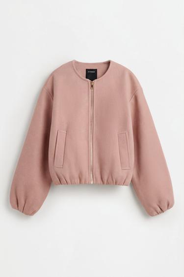 Felt bomber jacket — DARK PINK 6