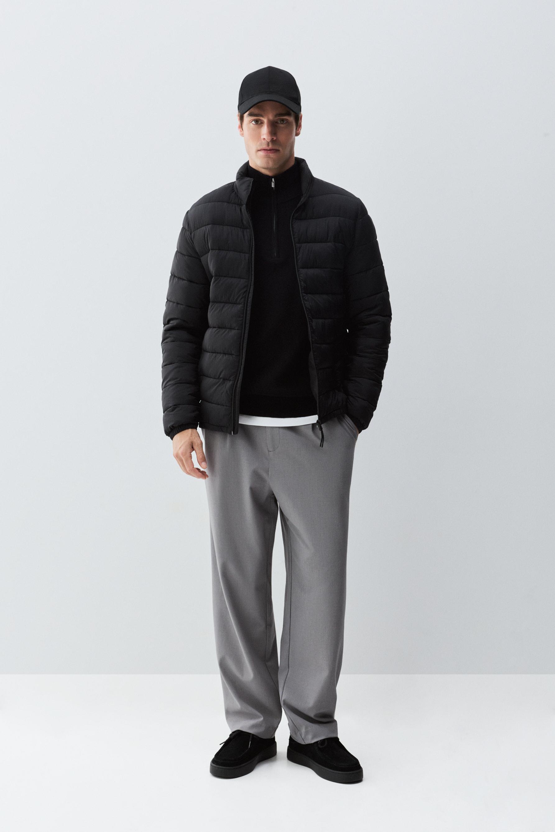 Lightweight quilted jacket — BLACK