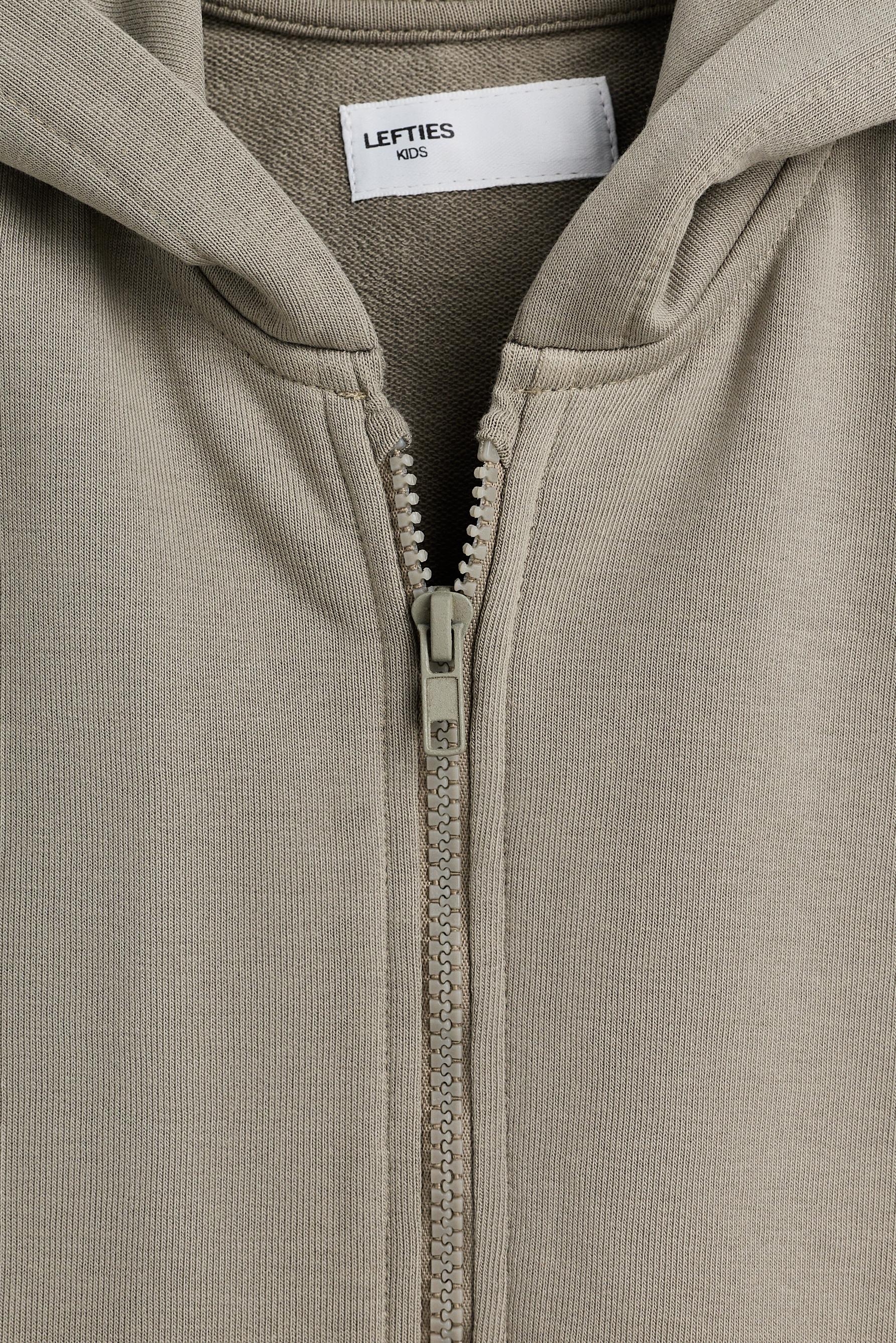 Zip-up sweatshirt — PALE KHAKI