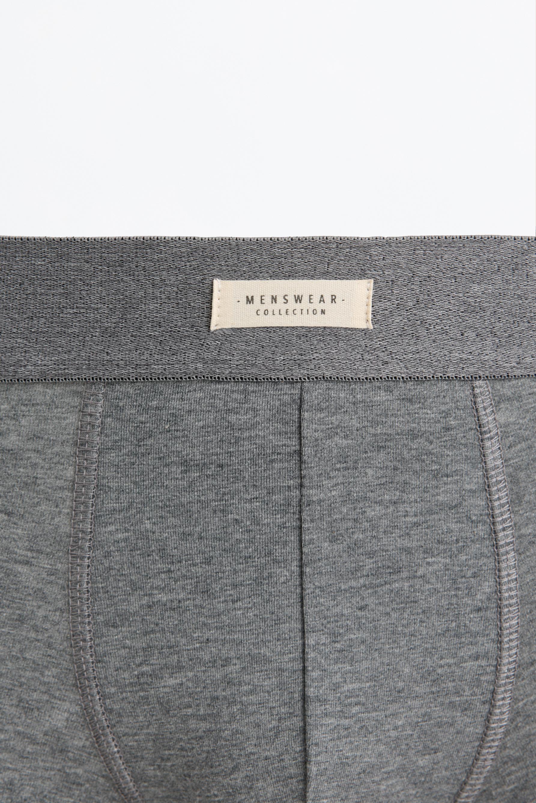 3-pack of long basic boxers — GREY MARL