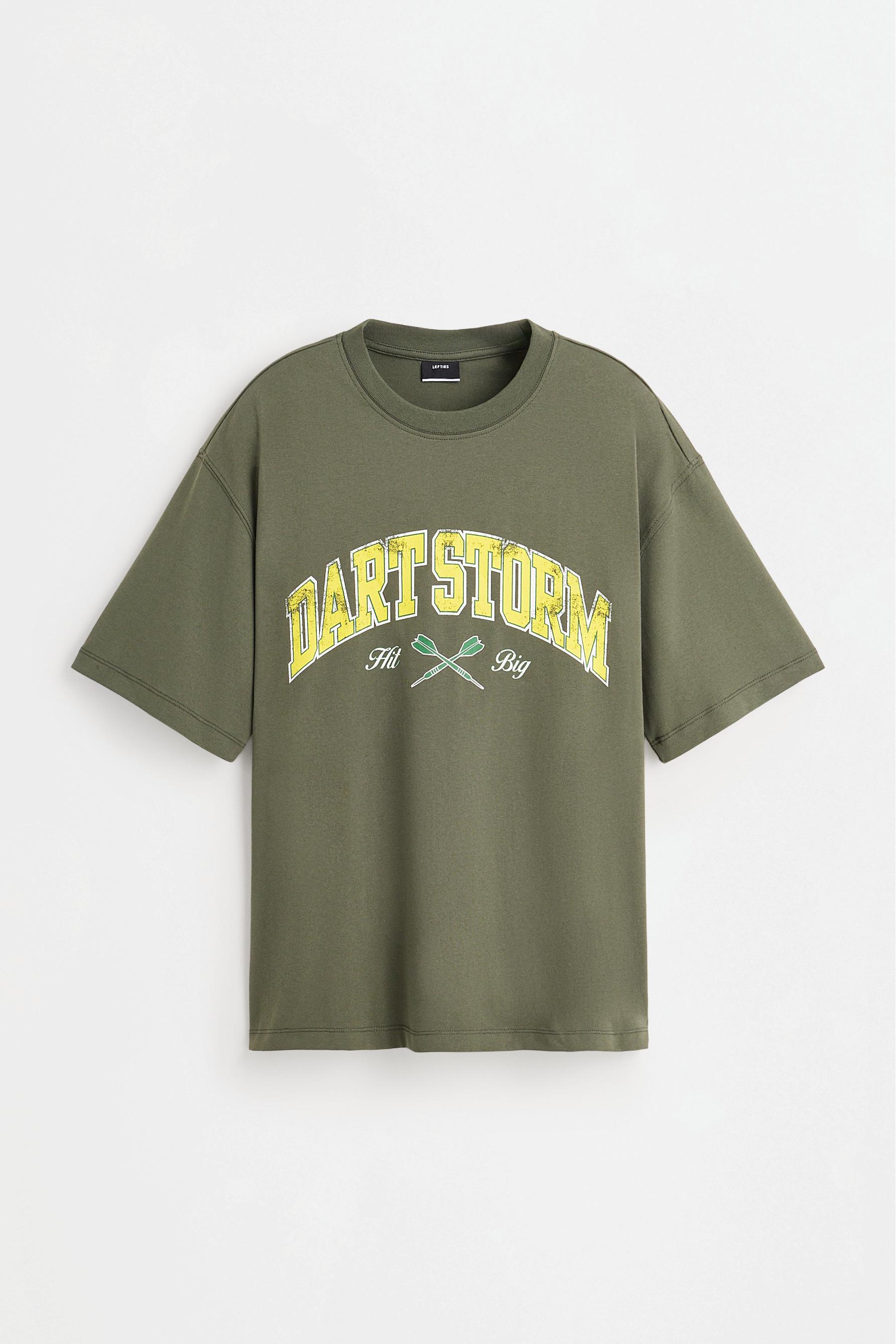 Oversize printed T-shirt — PALE GREEN