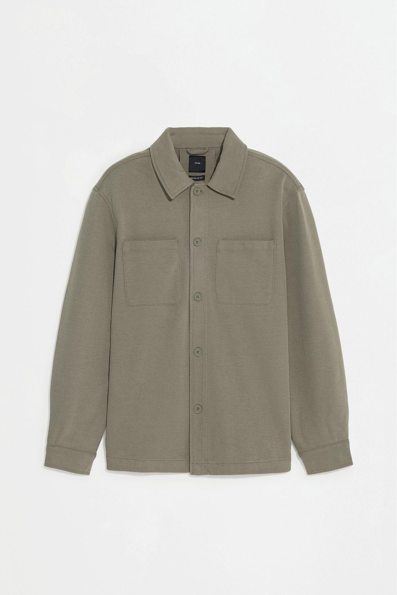 Textured pocket overshirt — KHAKI