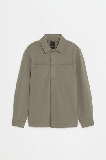 Textured pocket overshirt — KHAKI 6