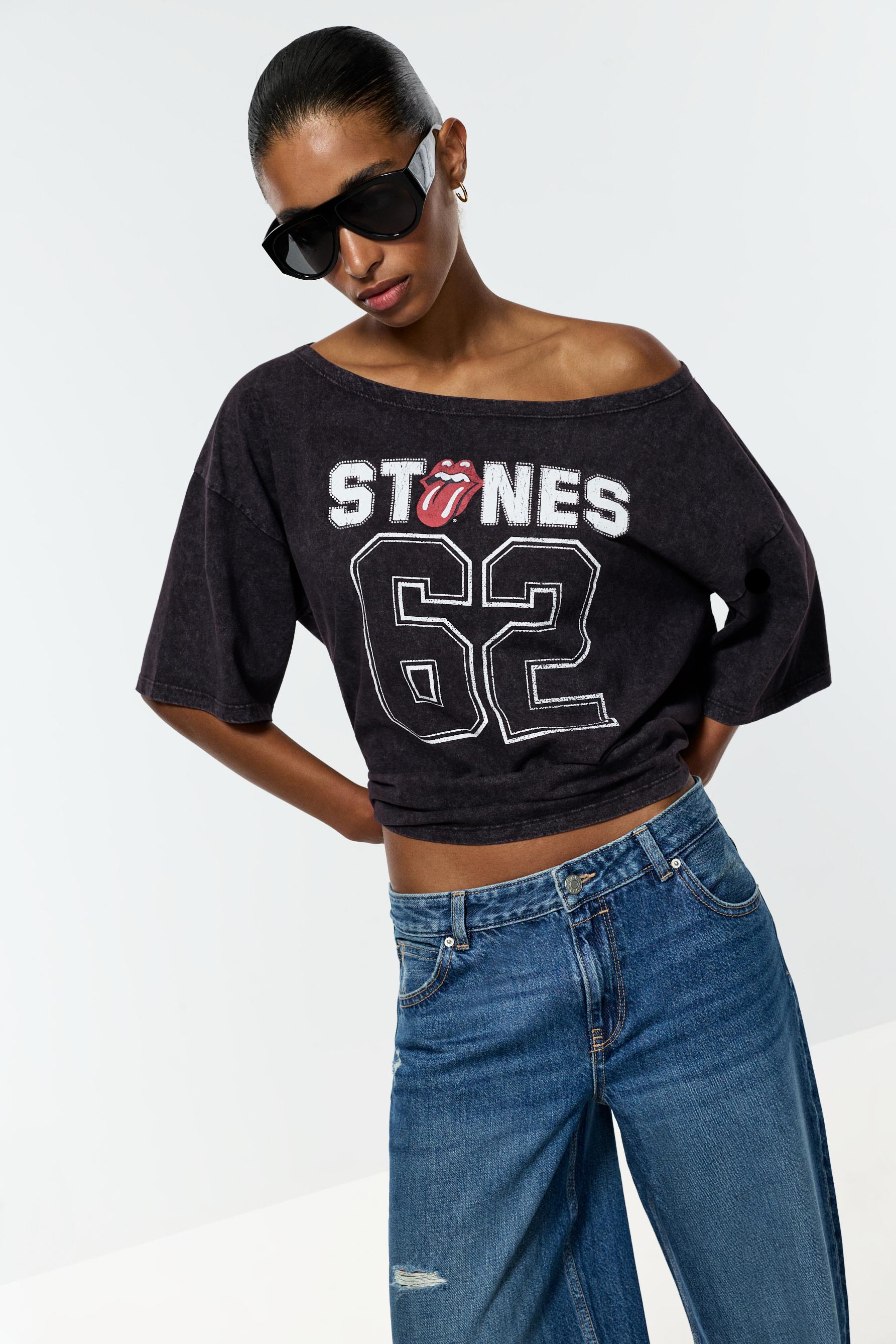 The Rolling Stones ©Universal boat neck T-shirt — ANTHRACITE GREY
