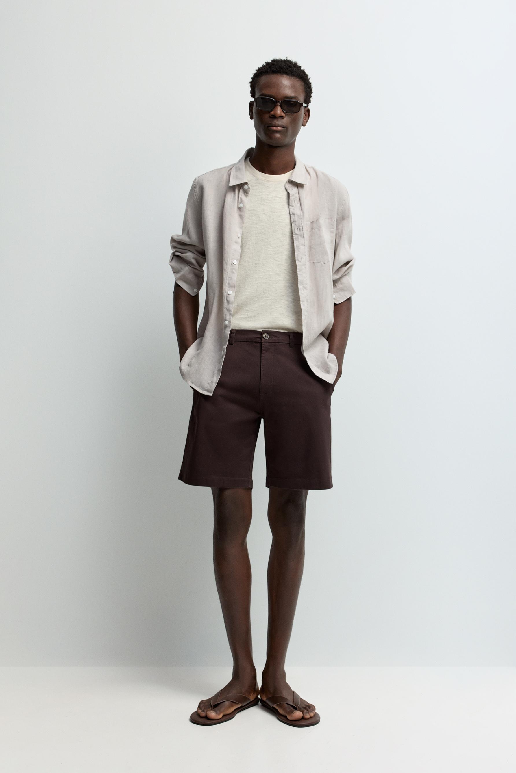 Semi-jogger Bermuda shorts — CHOCOLATE