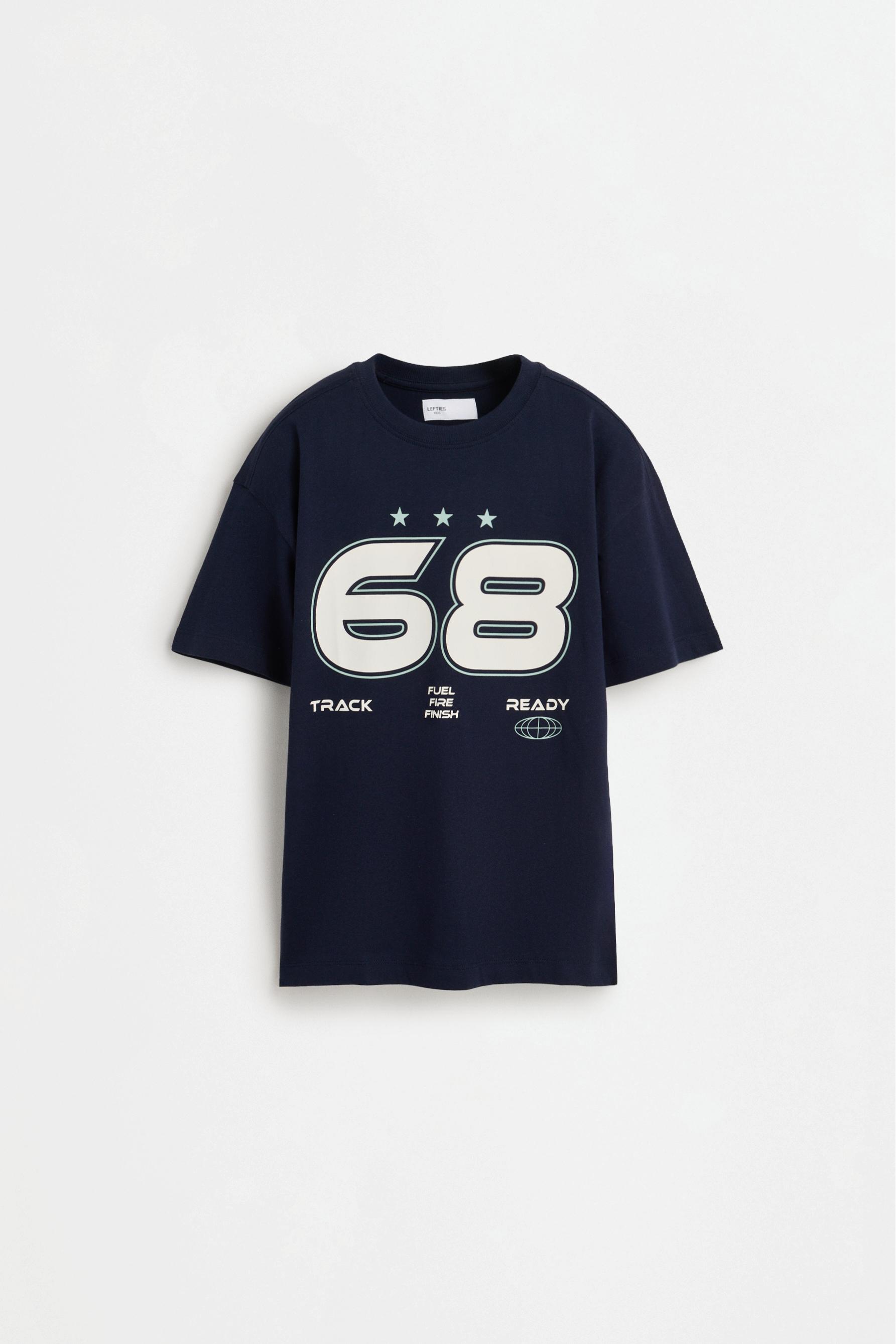 Printed T-shirt — NAVY