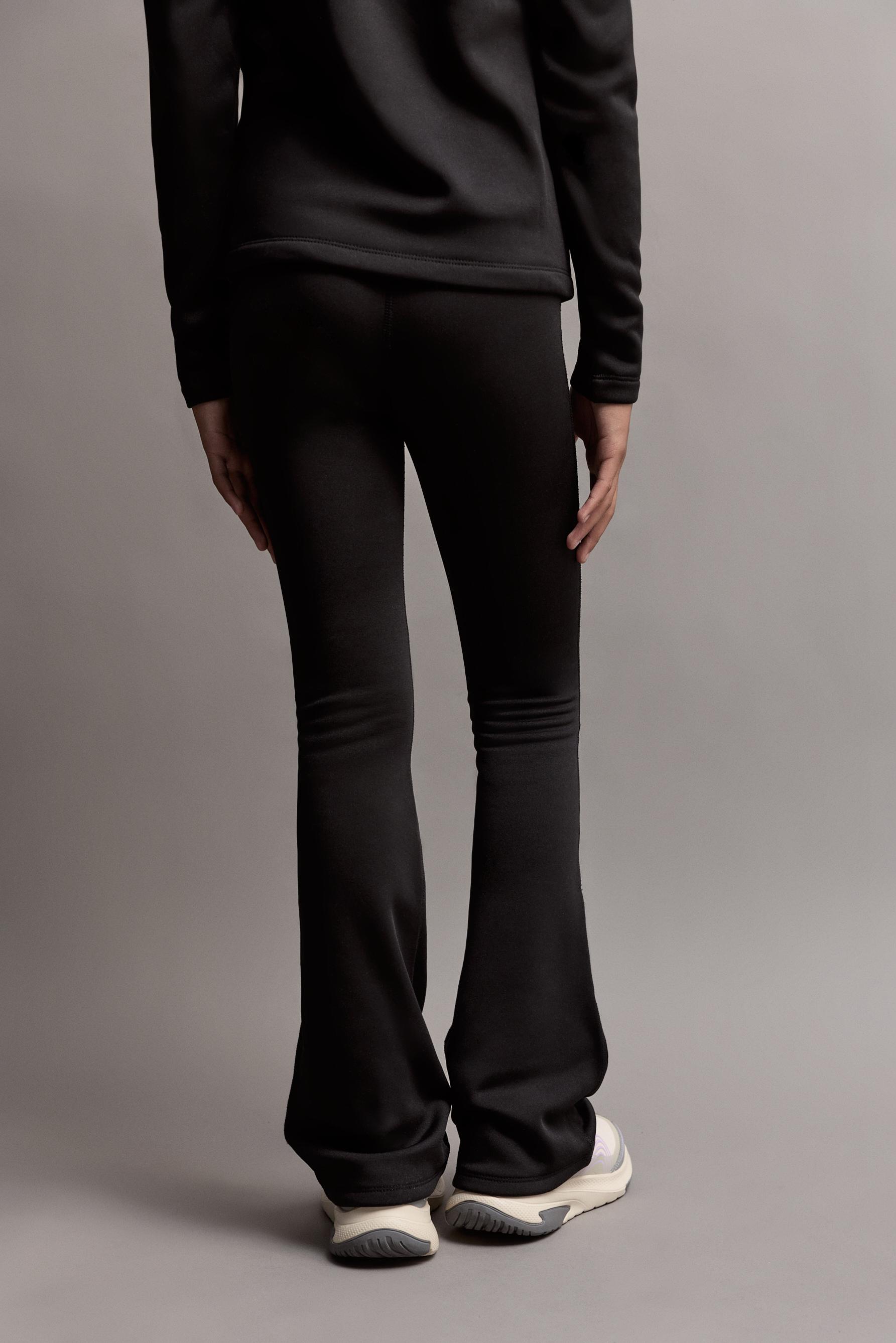 HEAVYWEIGHT Thermal Bell Bottom Leggings — BLACK