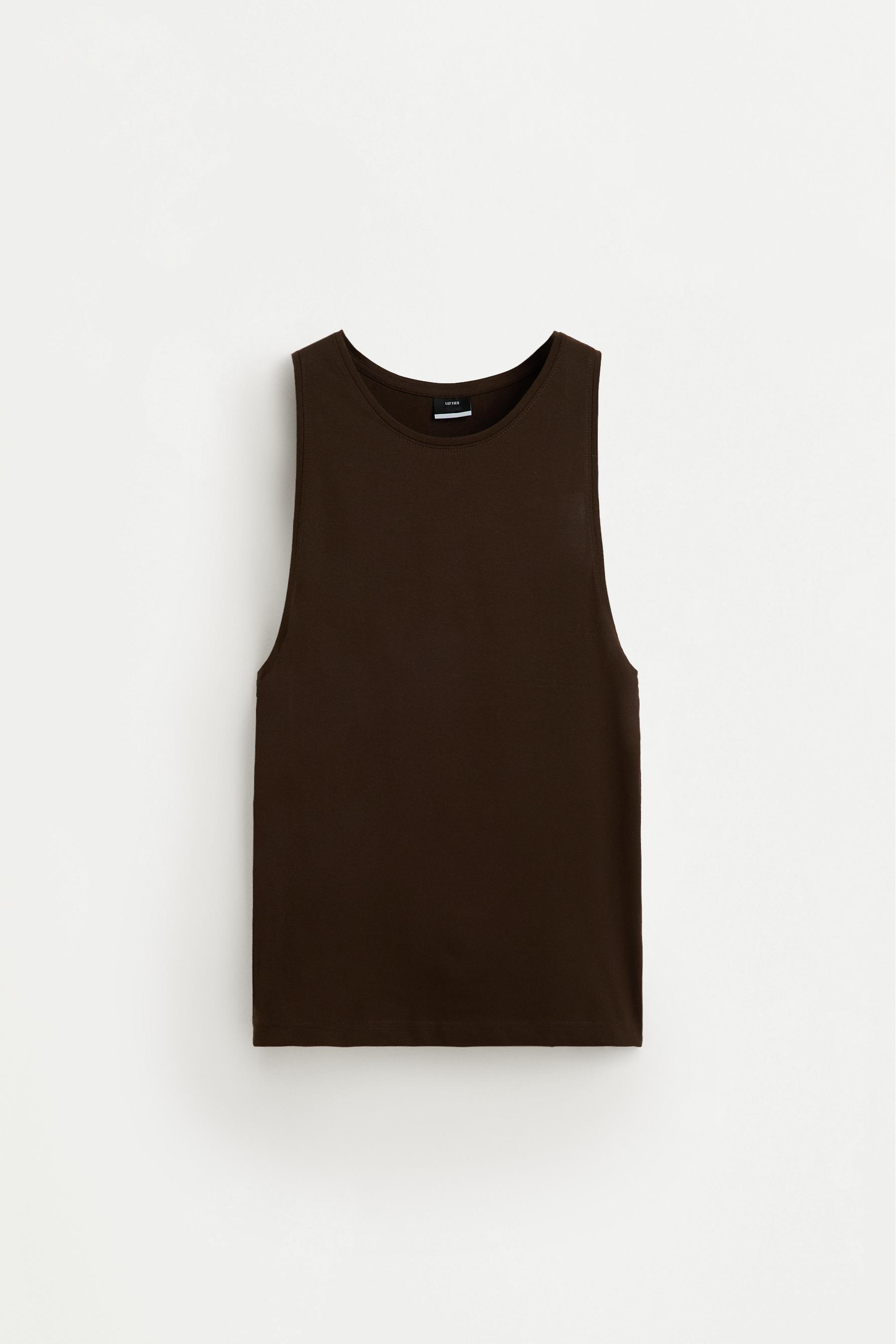 Basic tank top — BROWN