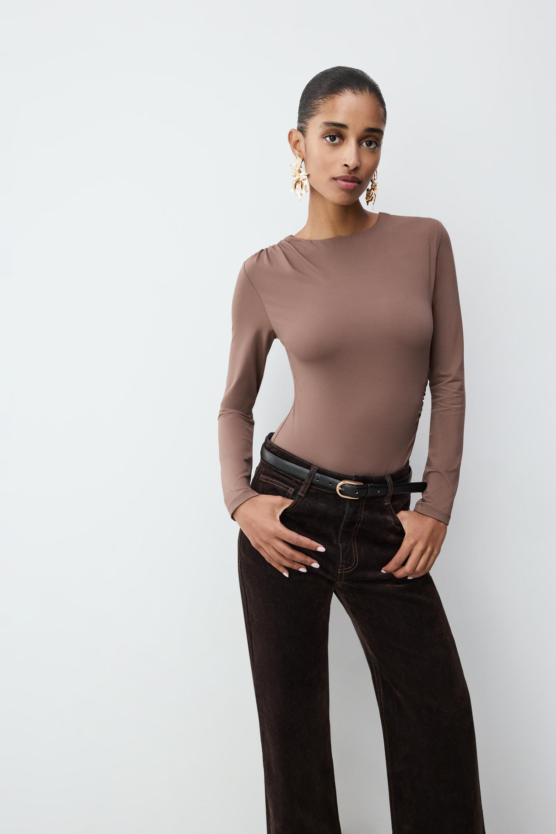 Body poliamida fruncidos