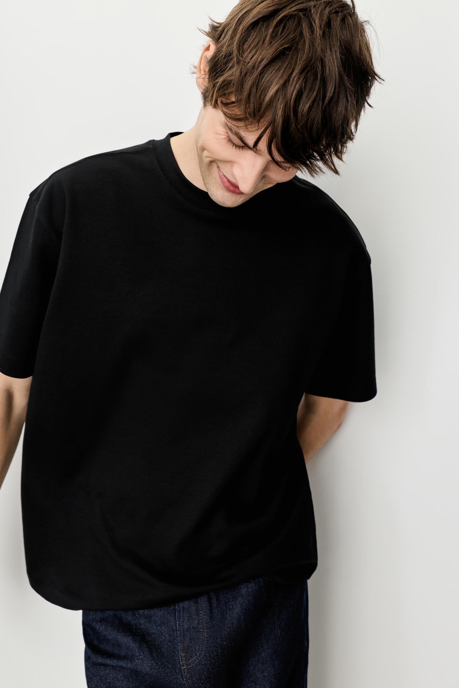 Soft Interlock T-shirt — BLACK