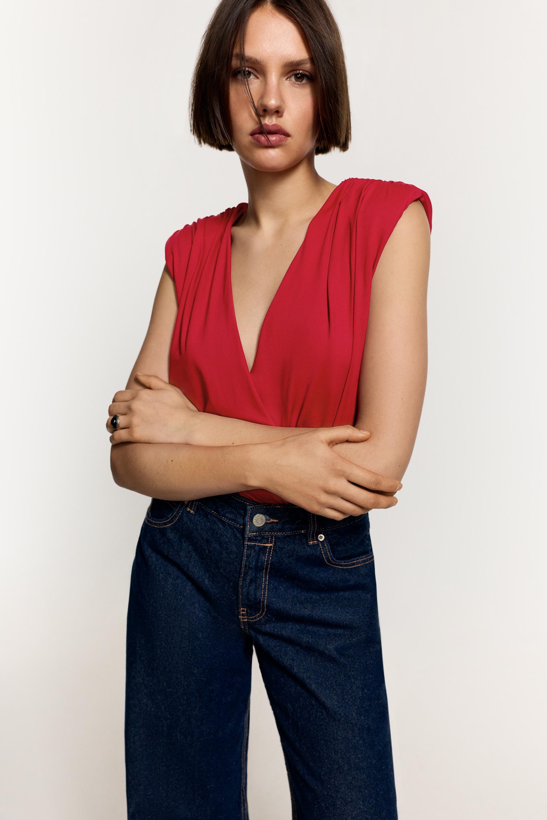 Body poliamida escote cruzado