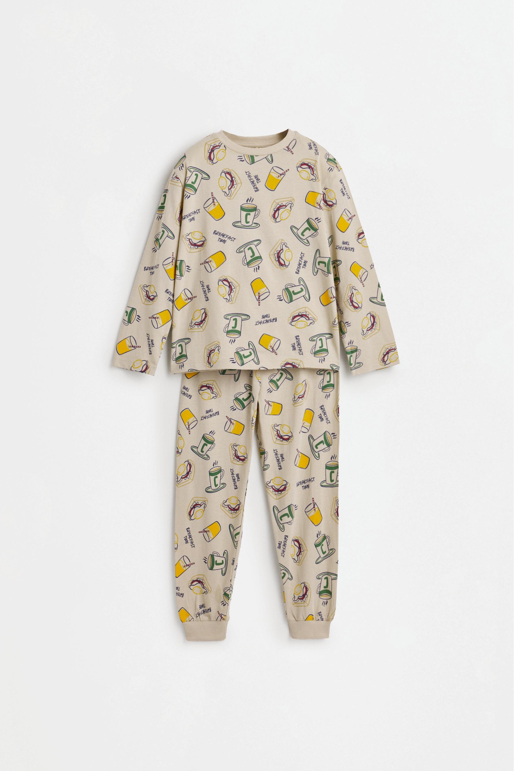 Long printed pyjamas — GREY