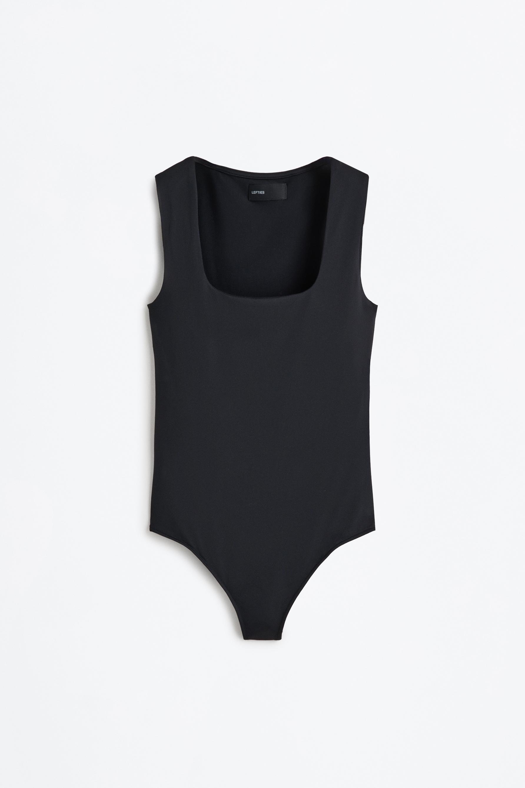 Polyamide strap bodysuit — BLACK
