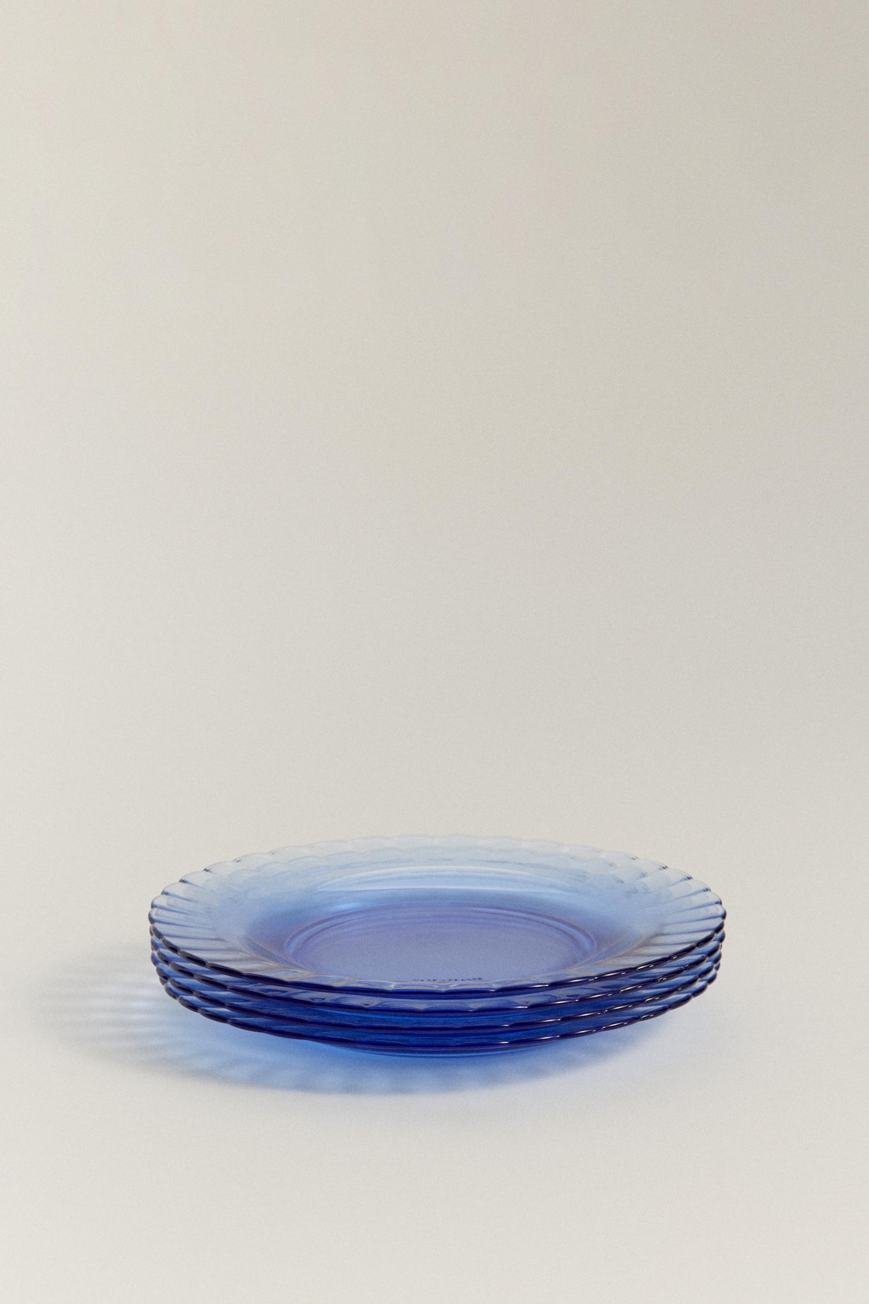 Pack 4 platos postre Duralex® vidrio color 21 cm