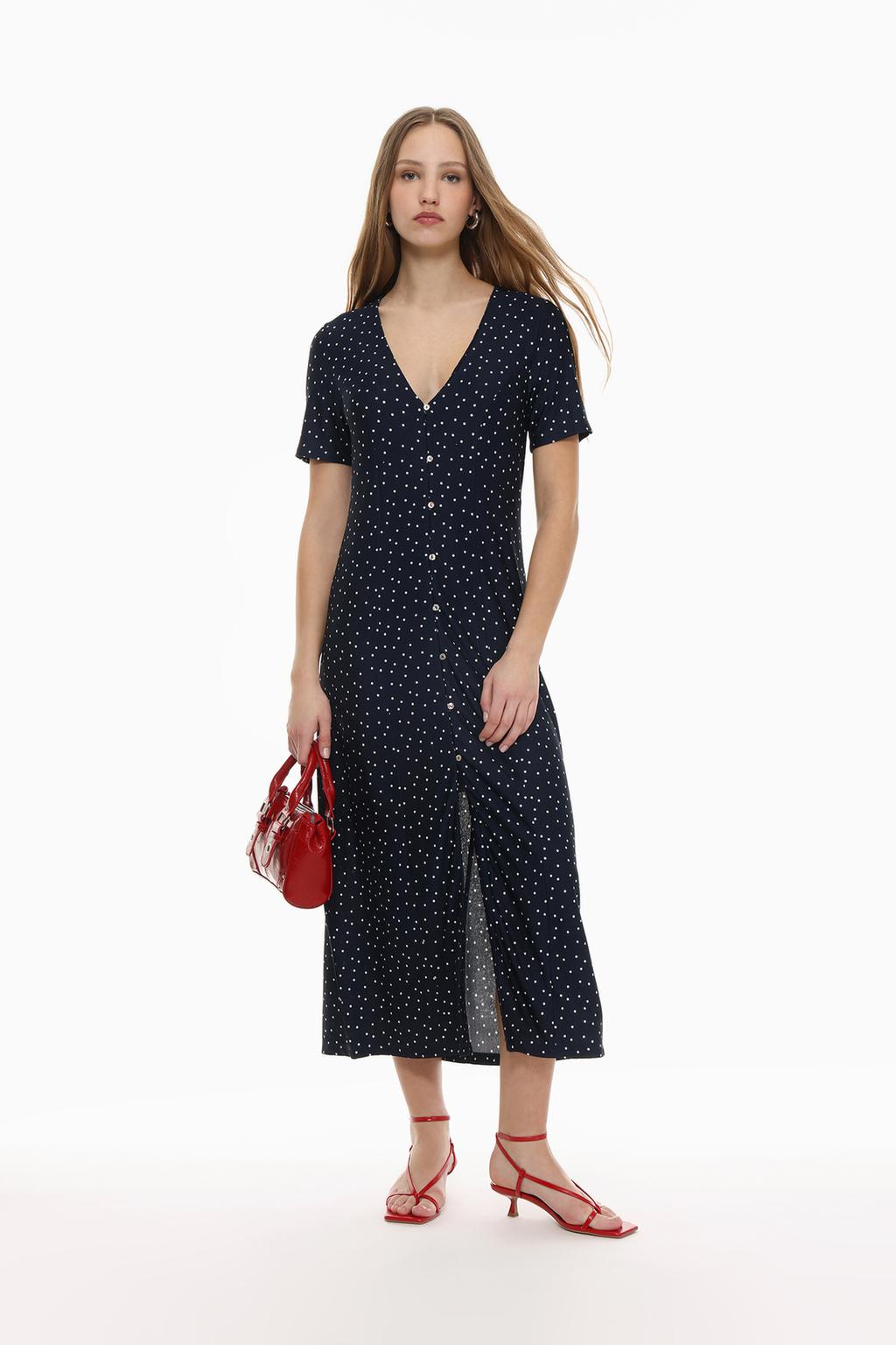 Short sleeve midi dress