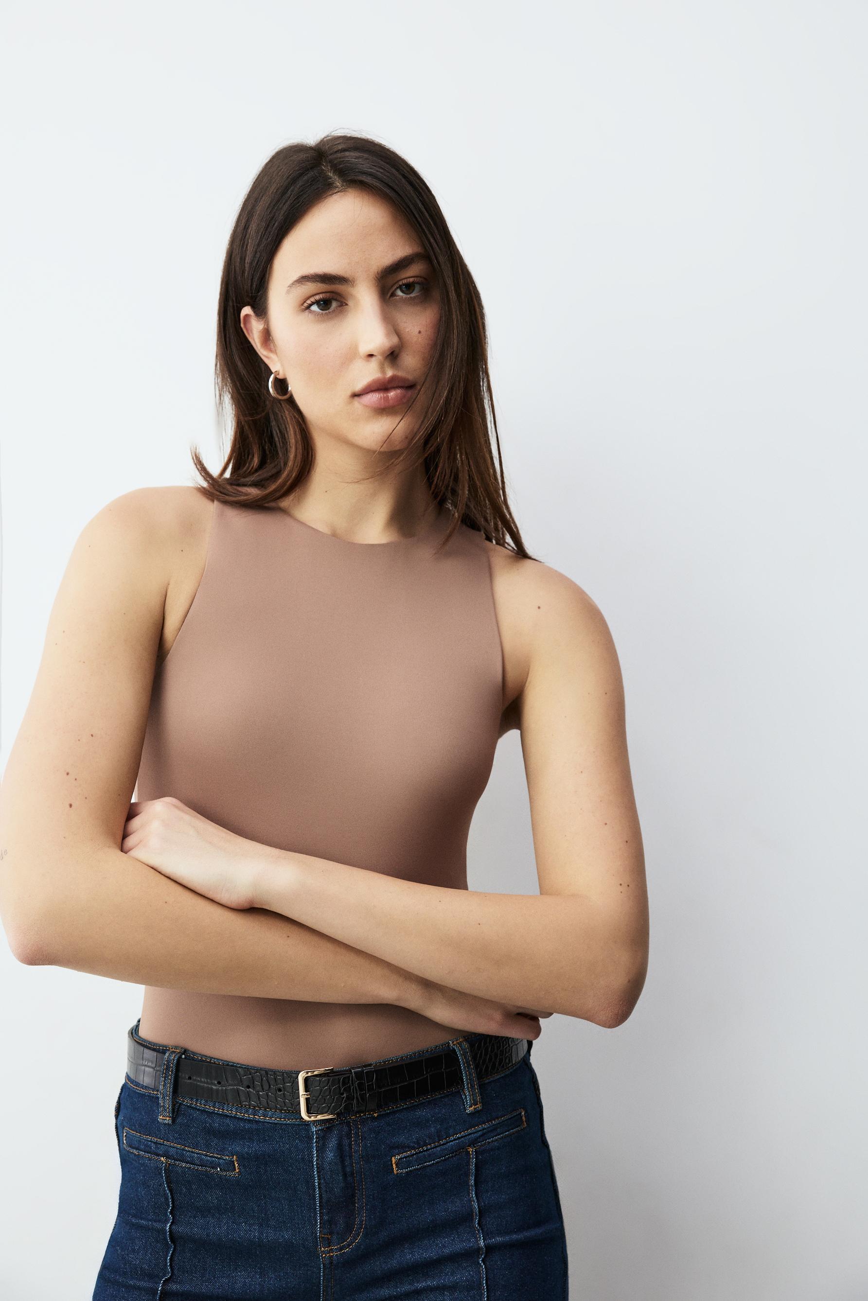 Body poliamida manga sisa