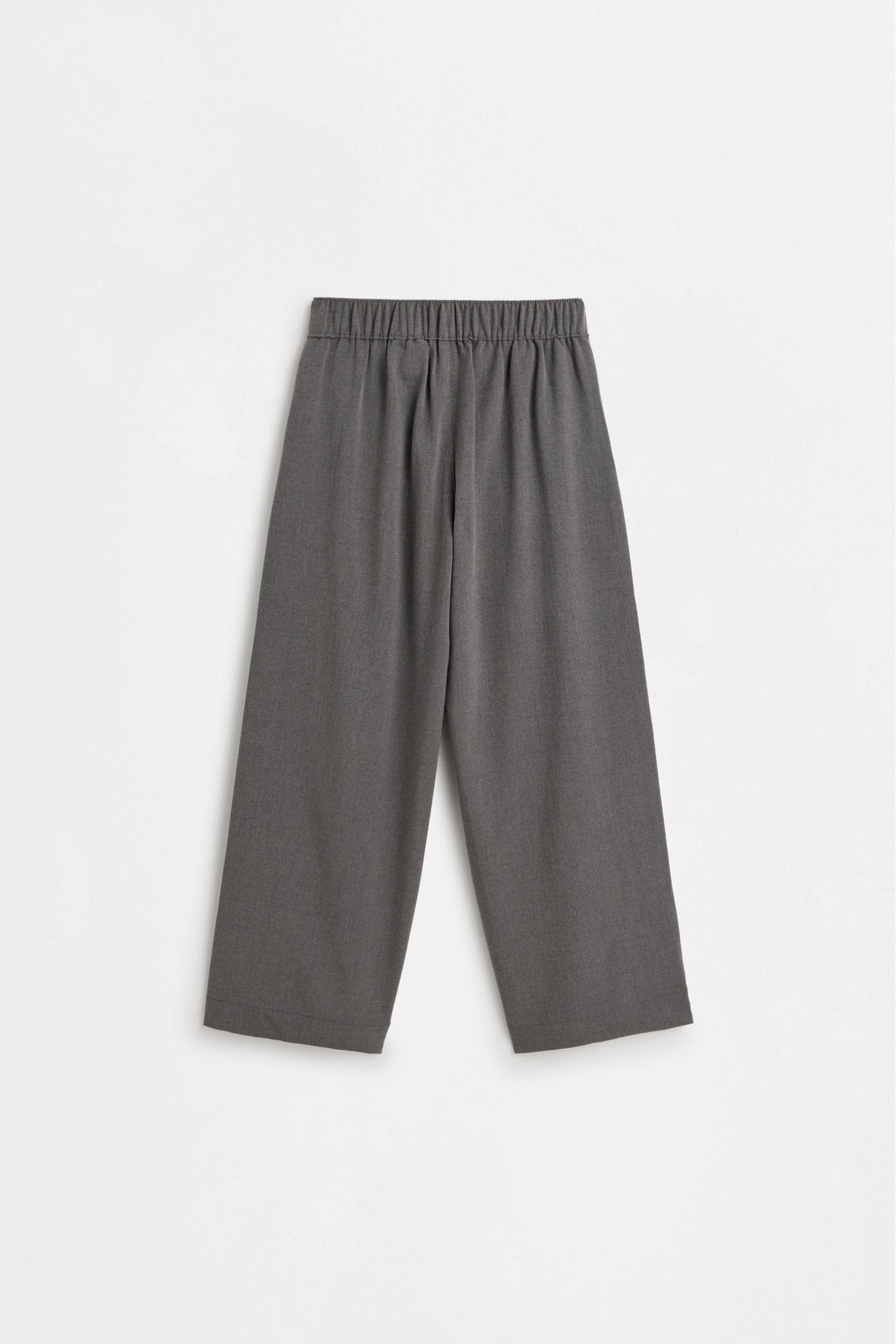 Pleated trousers — DARK GREY MARL