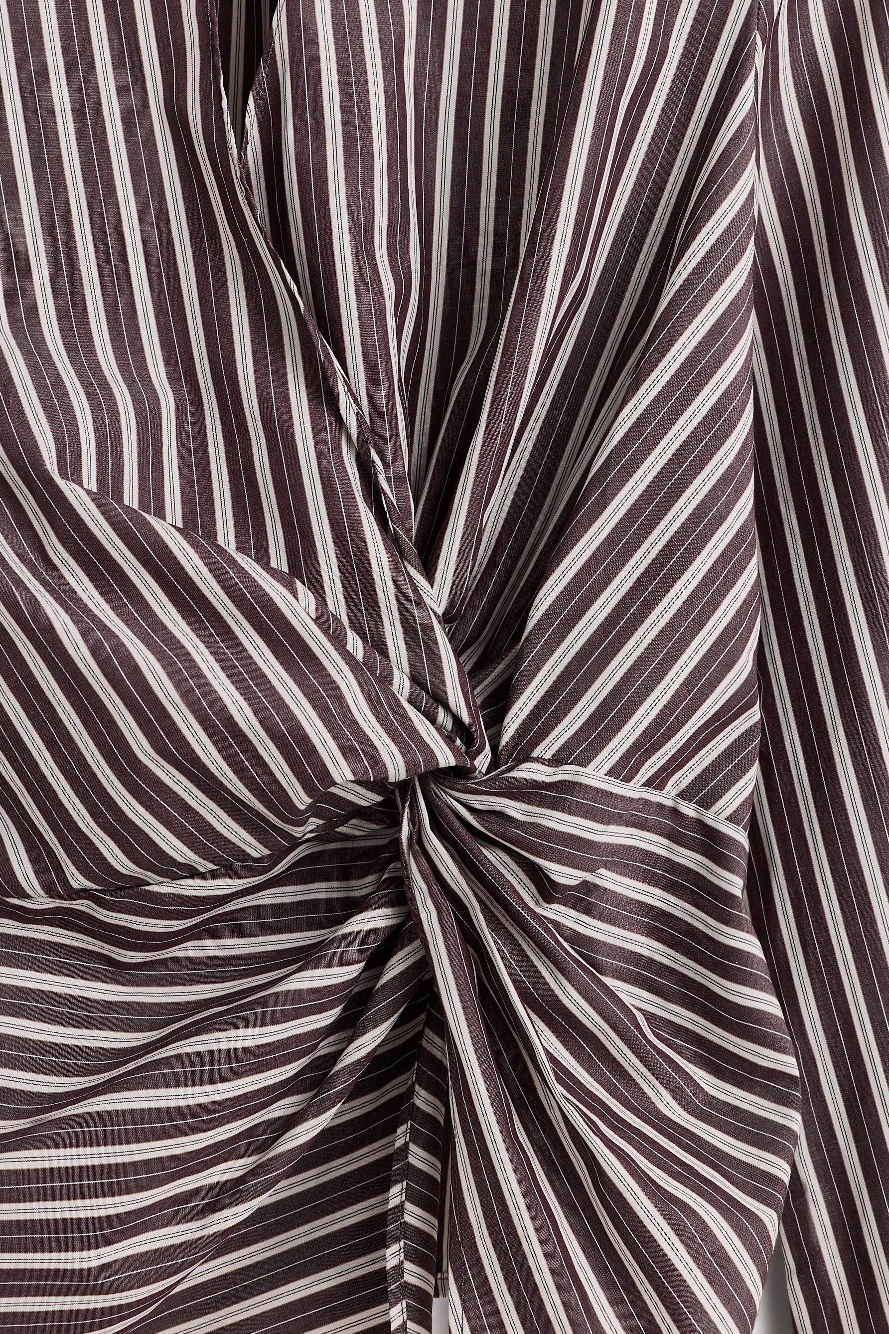 Knotted shirt — BROWN