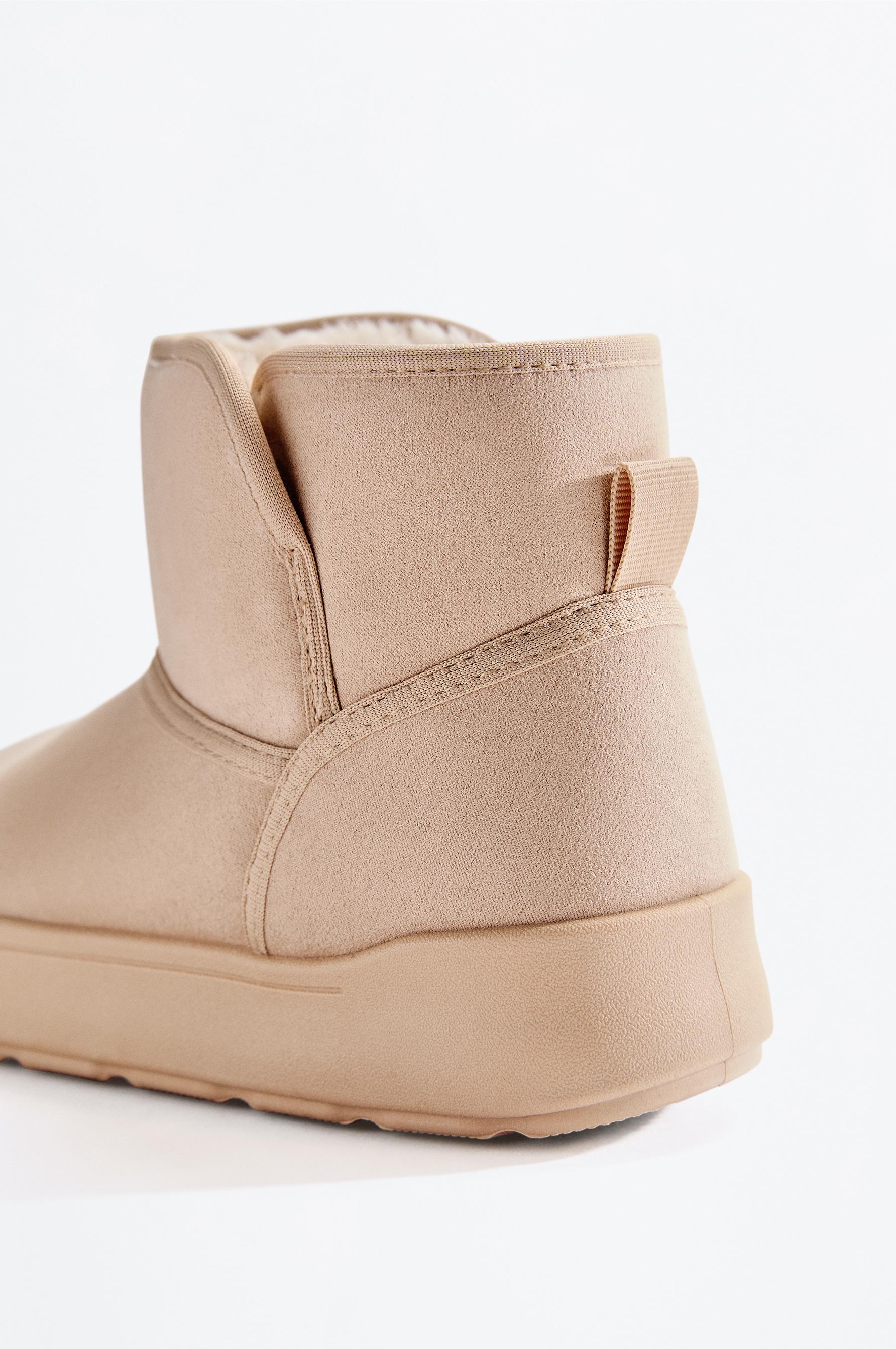 Lined ankle boot — BEIGE