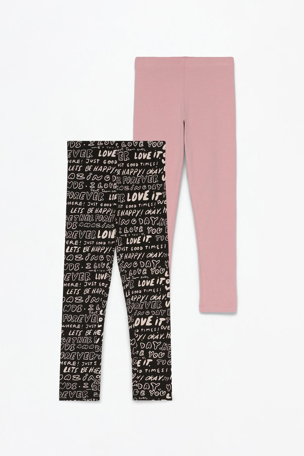 2-pack of contrasting leggings