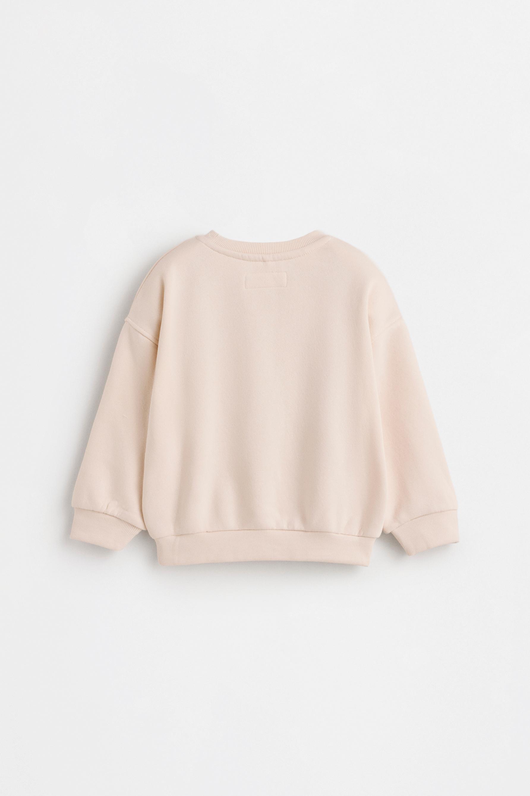 Sweatshirt and ribbed leggings set — ECRU