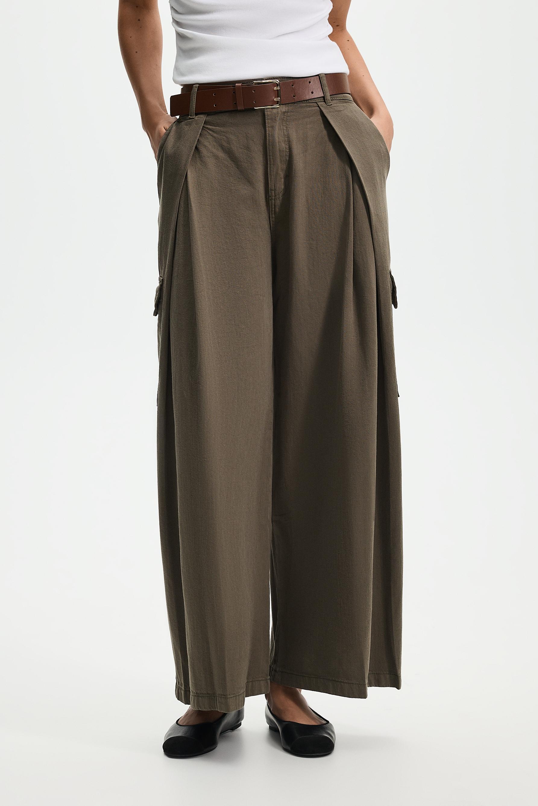 Cargo barrel jeans — KHAKI