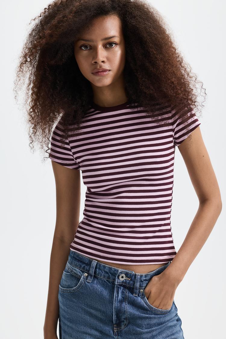 Printed T-shirt — STRIPED