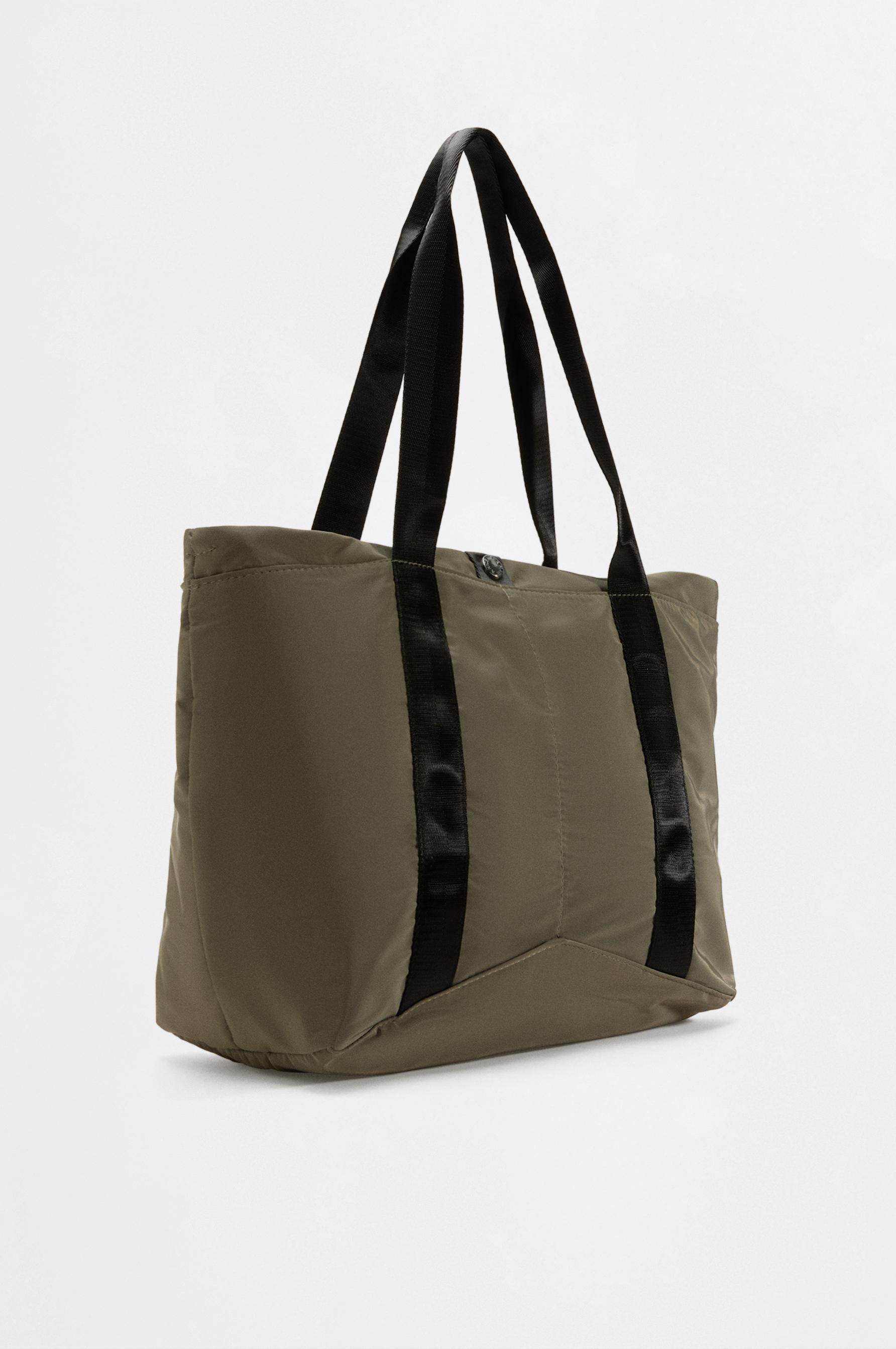 Nylon shopper bag — KHAKI