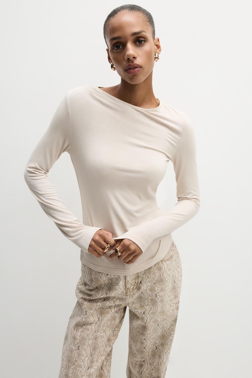 Camiseta fluida fruncidos Camisas Blusas /// TEEN GIRL