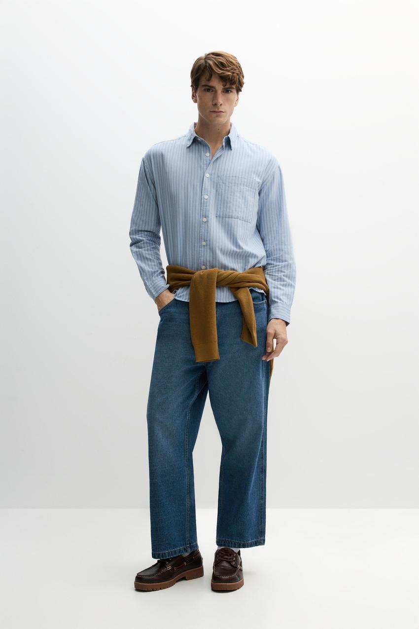 Camisa Oxford boxy Sudaderas Sin Capucha Sudaderas ROPA