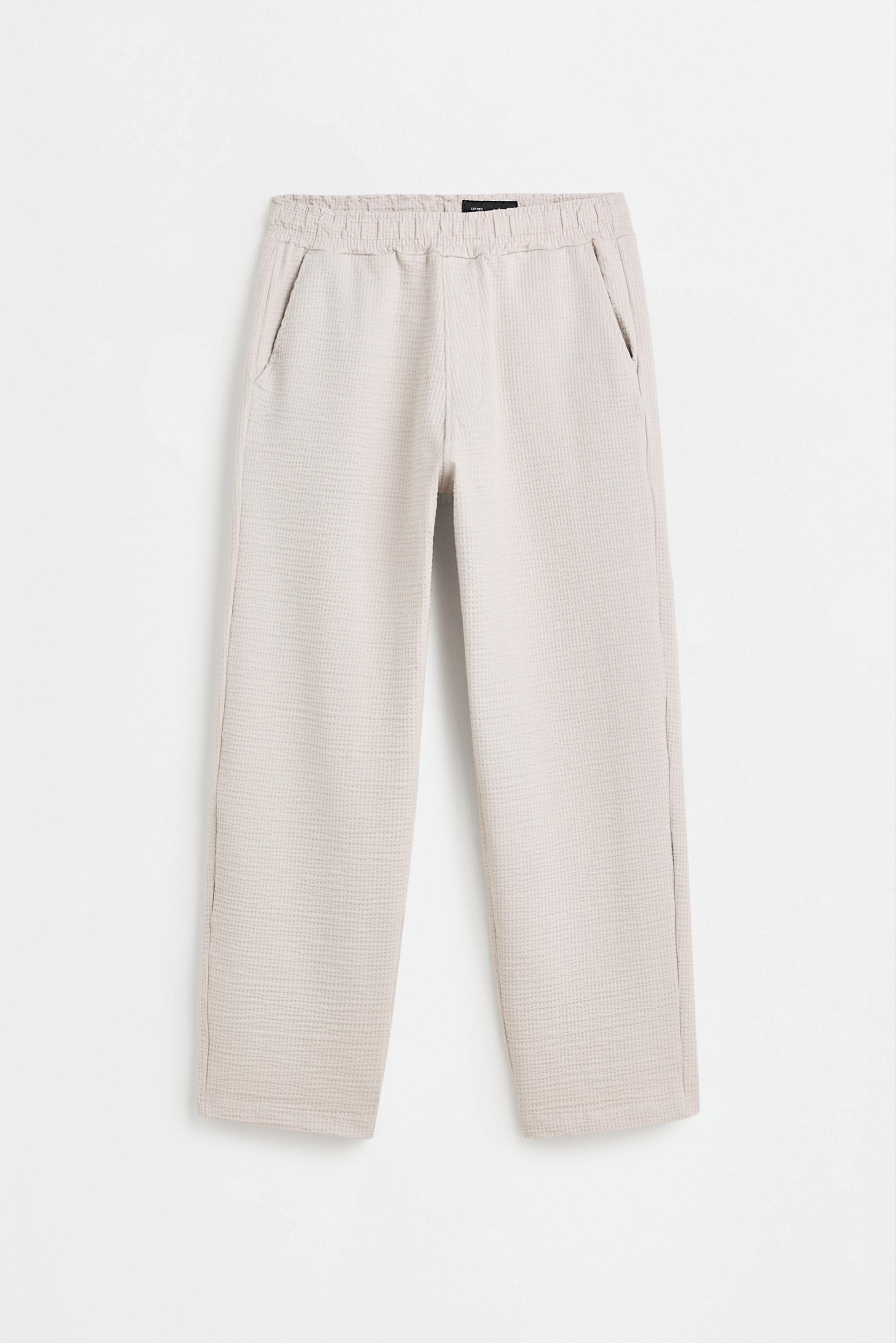 Seersucker trousers — IVORY